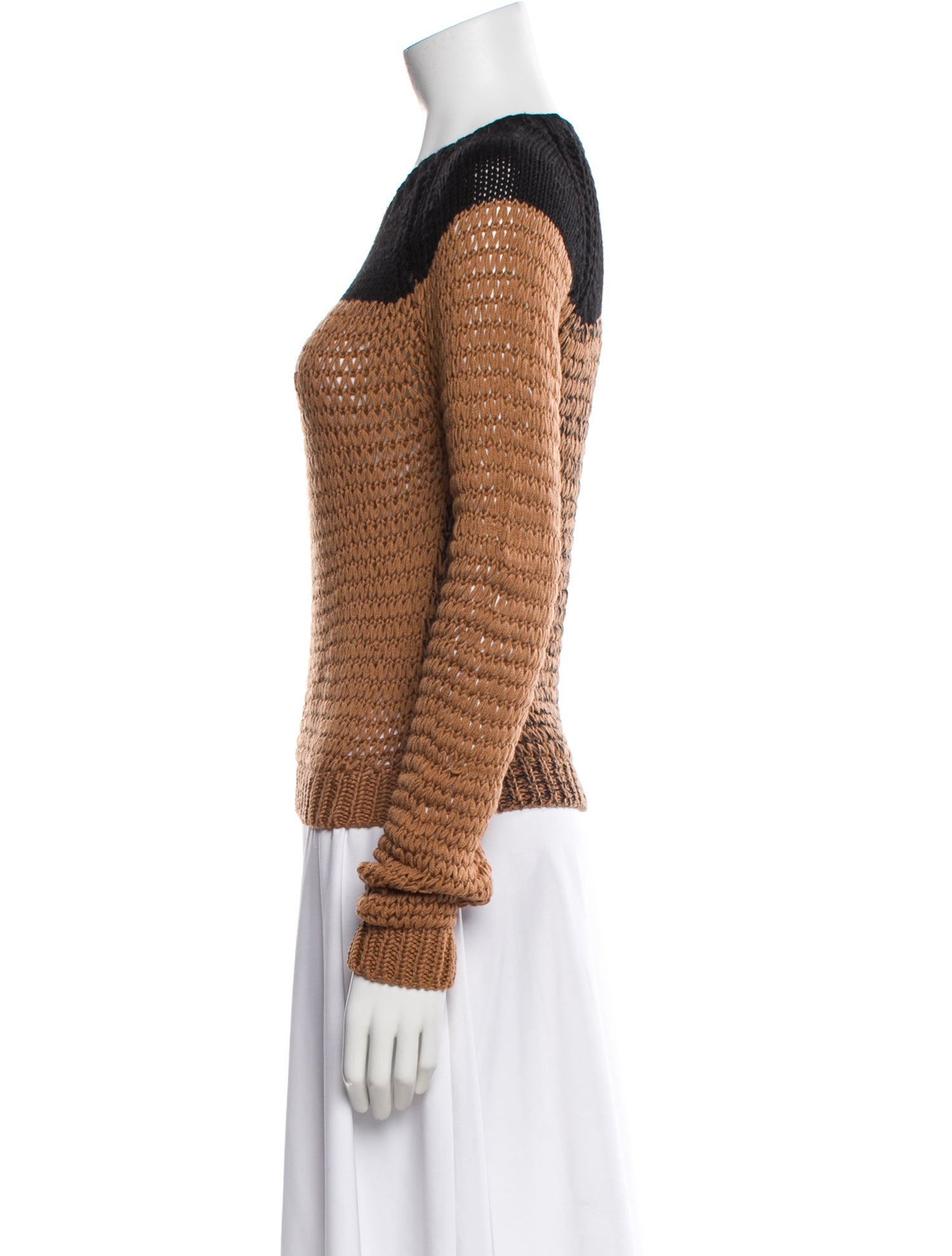 M.PATMOS Merino Wool Colorblock Pattern Sweater
