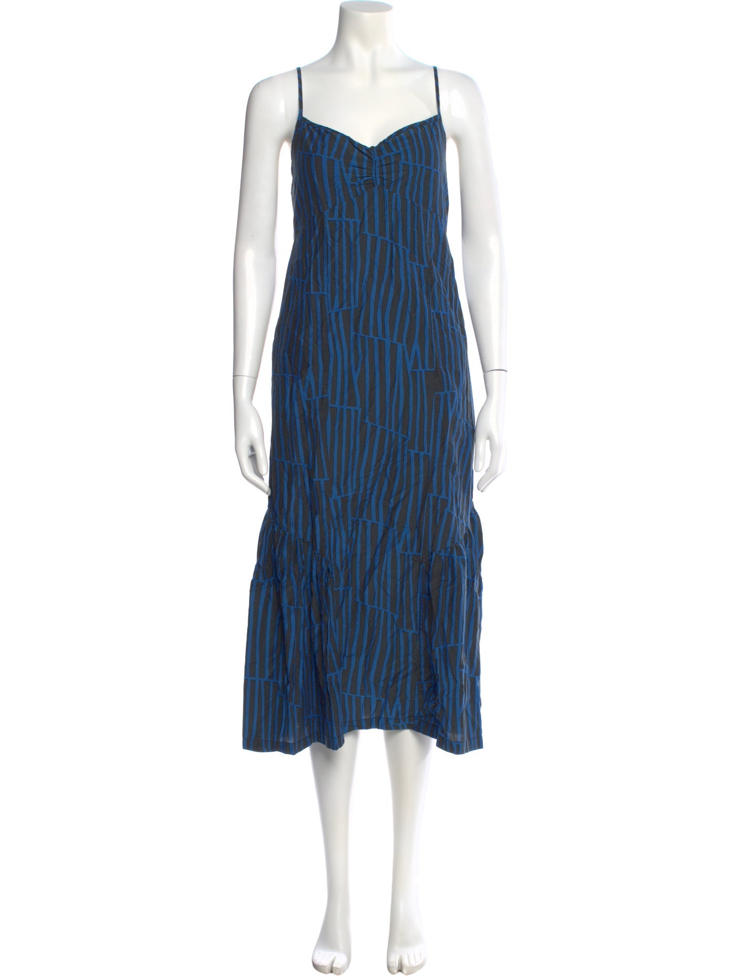 M.PATMOS Striped Midi Length Dress