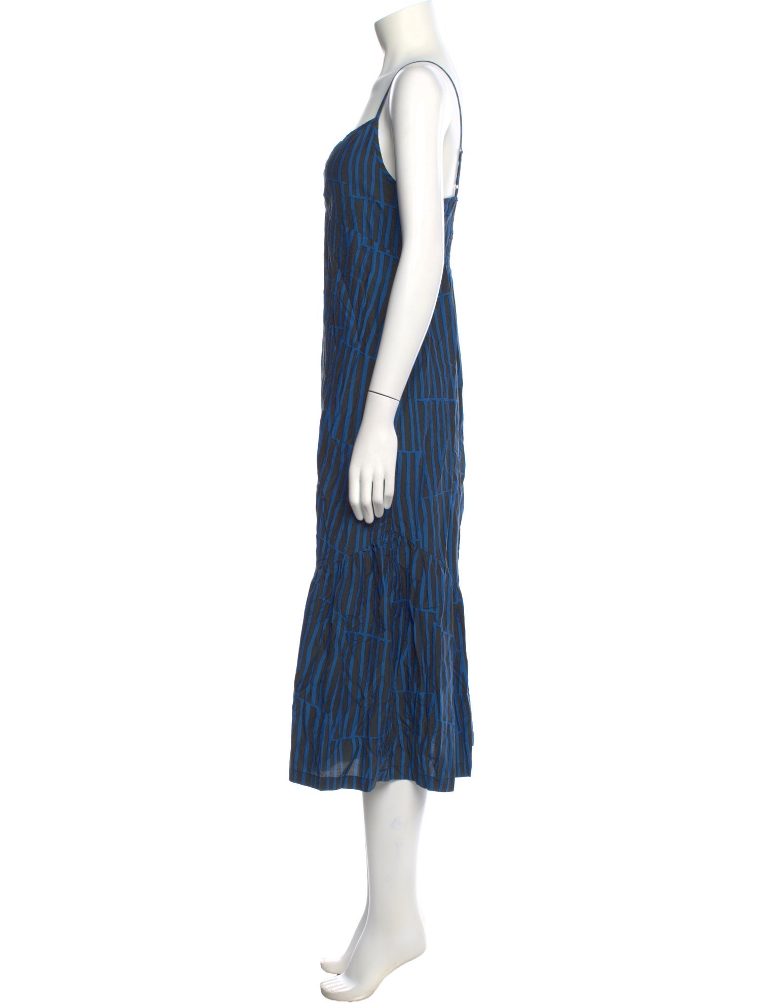 M.PATMOS Striped Midi Length Dress