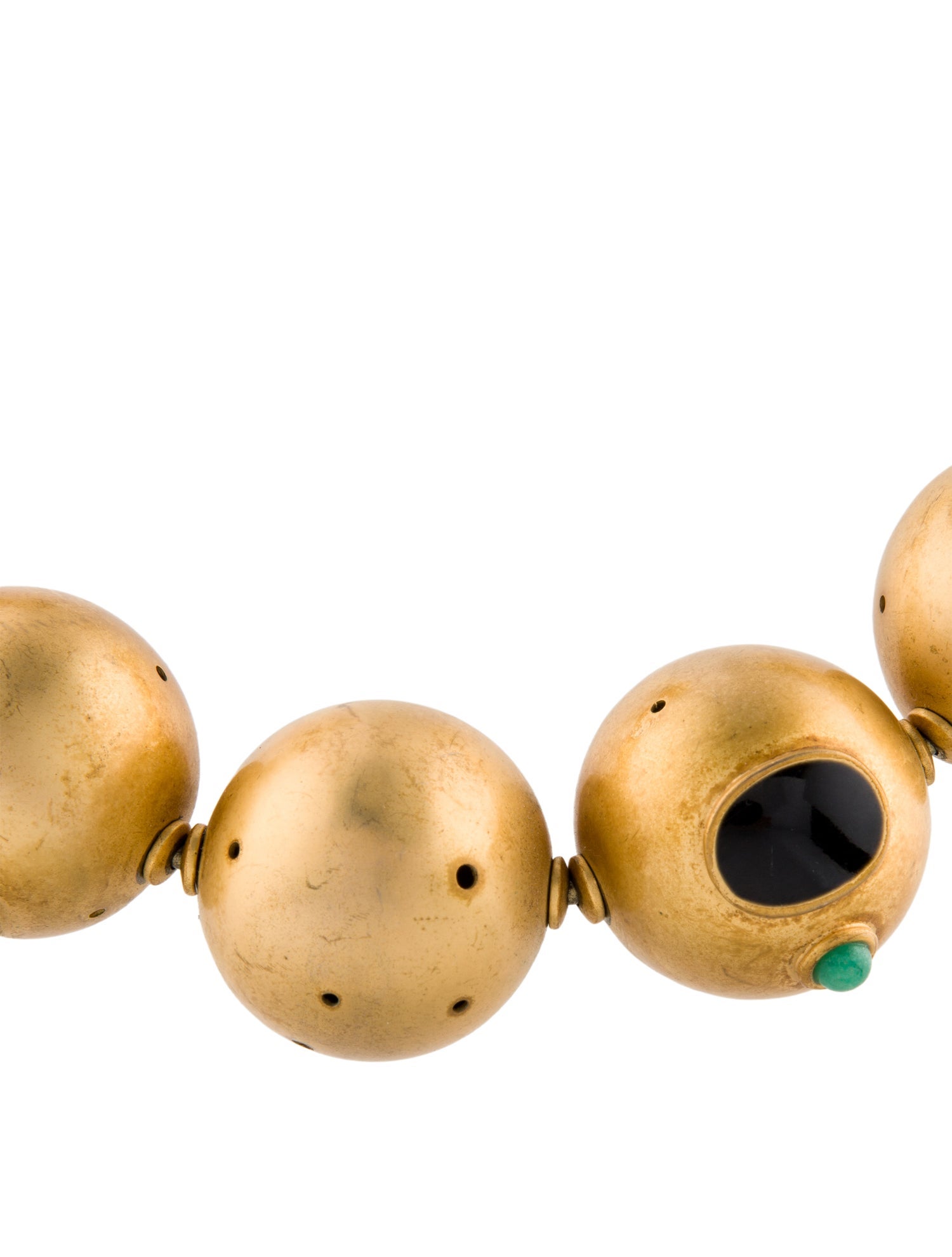 Paula Mendoza Faux Pearl & Enamel Choker Necklace