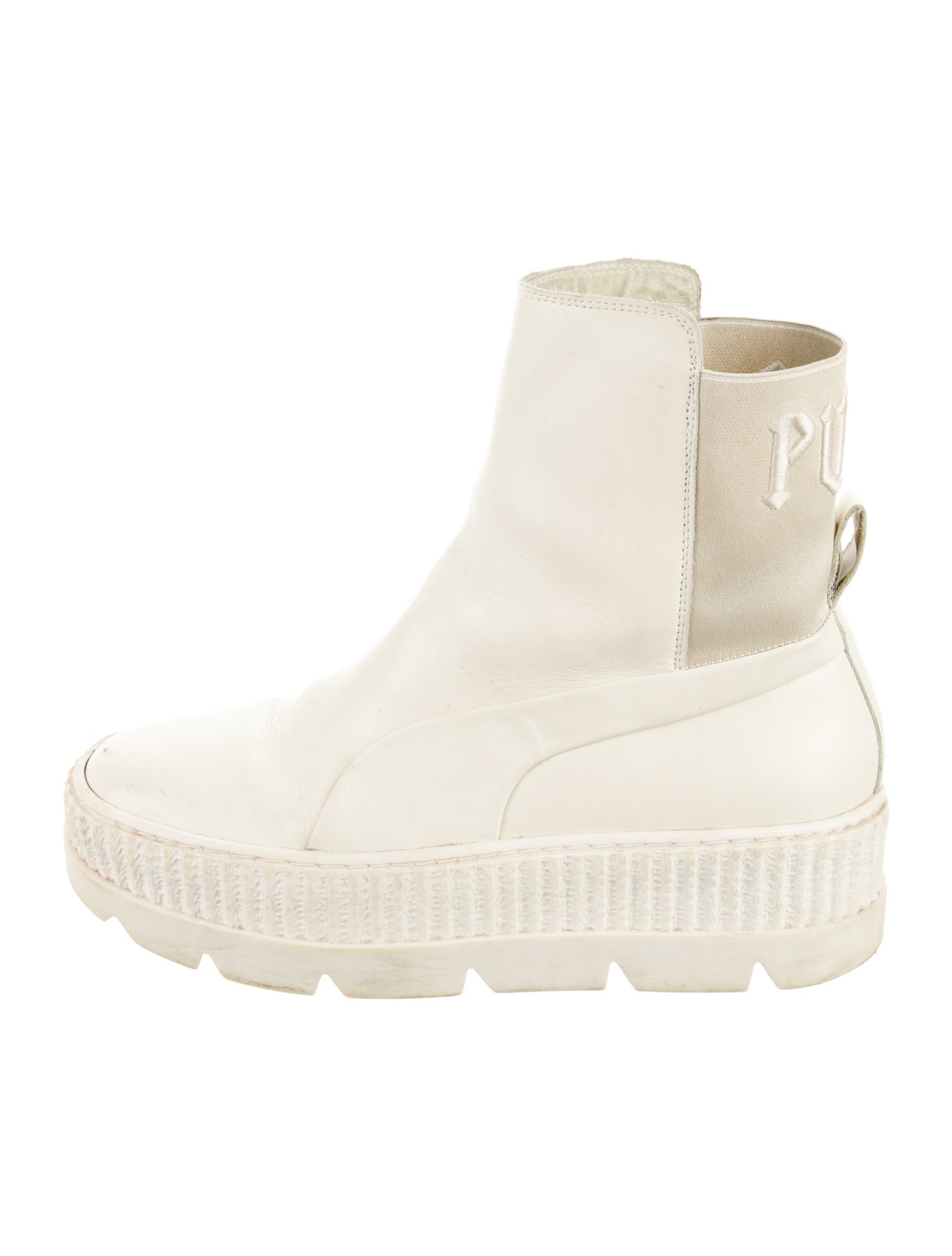 Fenty x Puma Leather Embroidered Accent Chelsea Boots
