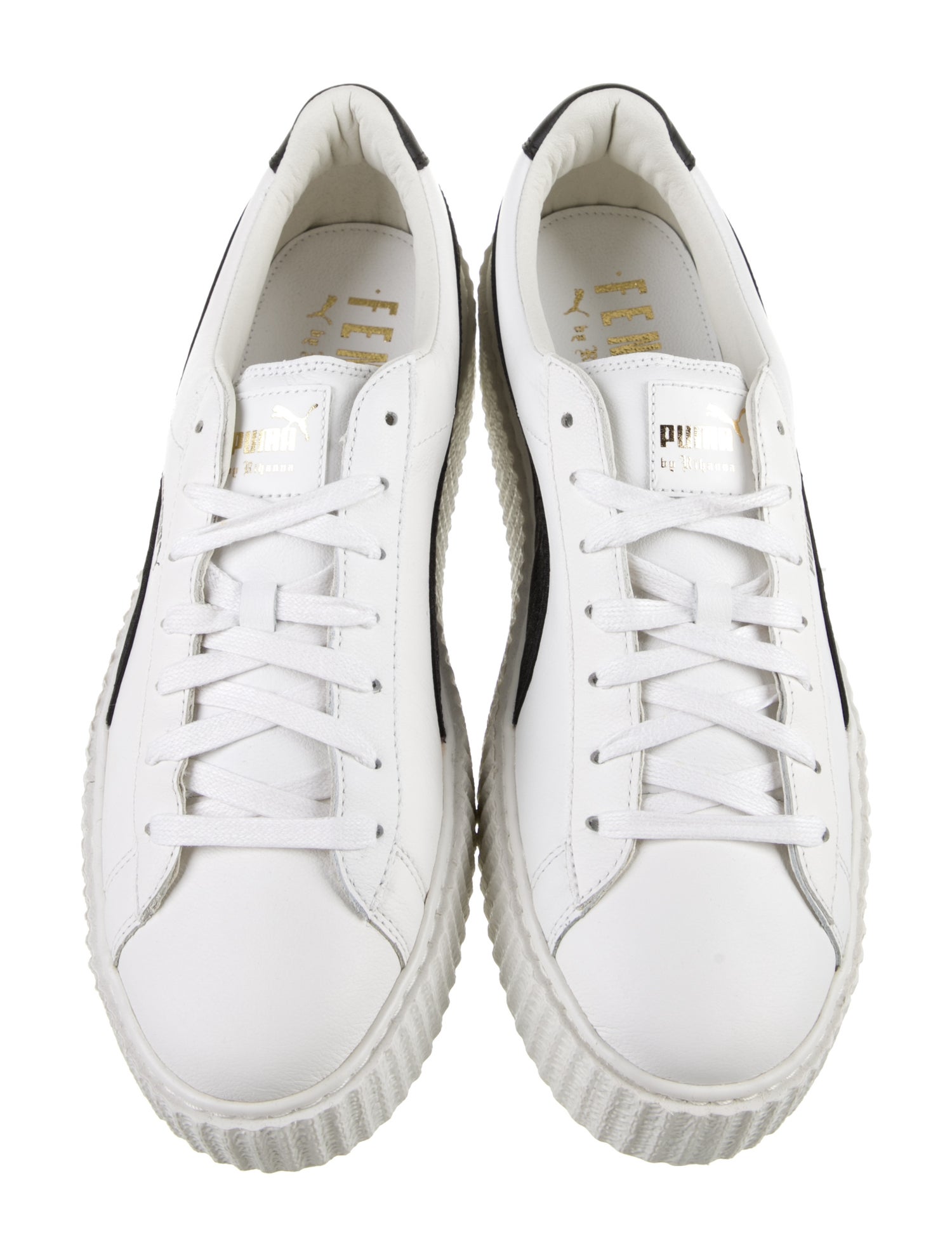 Fenty x Puma Leather Colorblock Pattern Sneakers