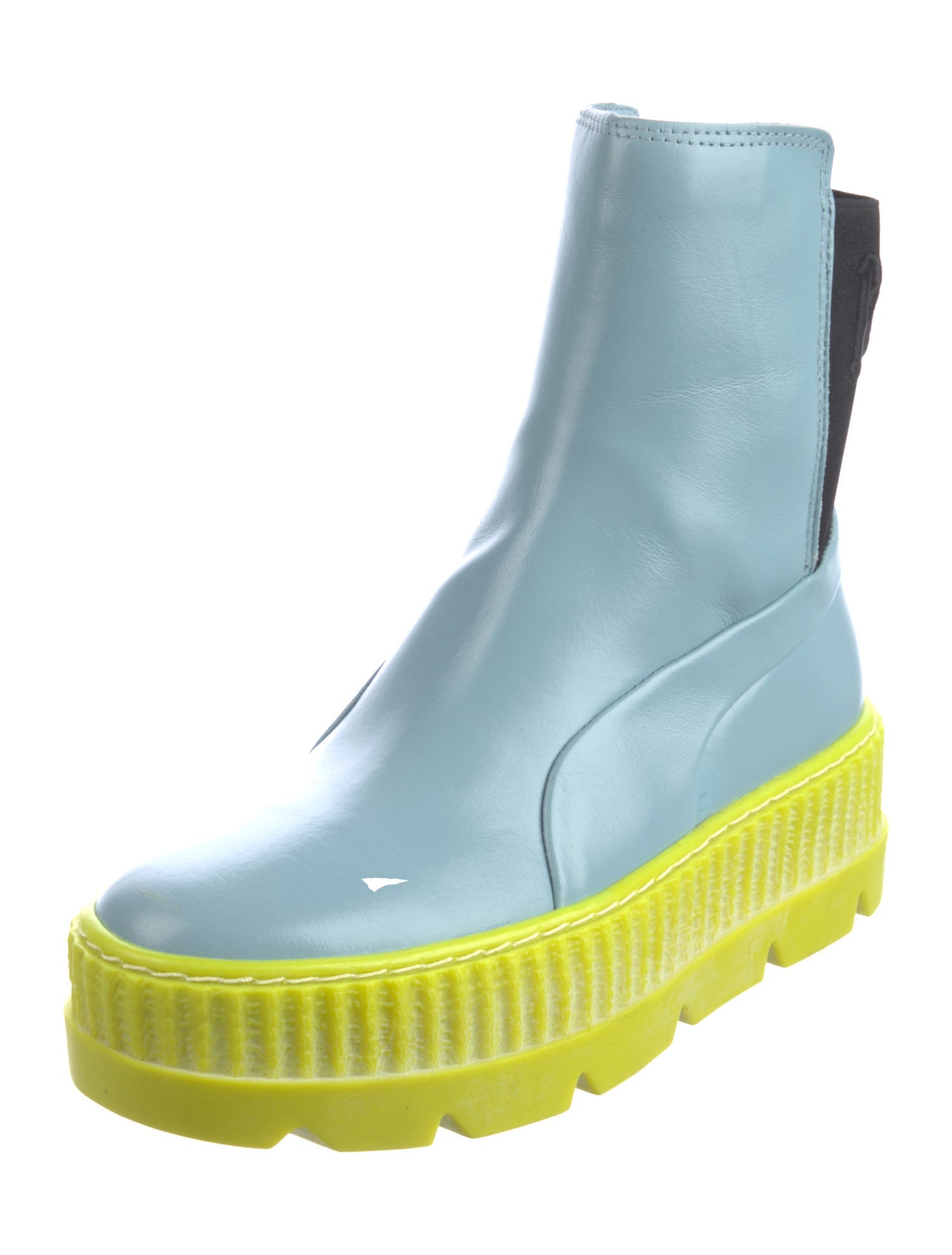 Fenty x Puma Leather Colorblock Pattern Chelsea Boots