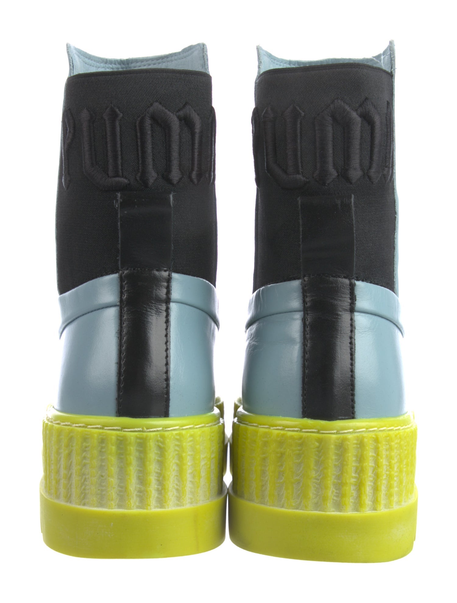 Fenty x Puma Leather Colorblock Pattern Chelsea Boots