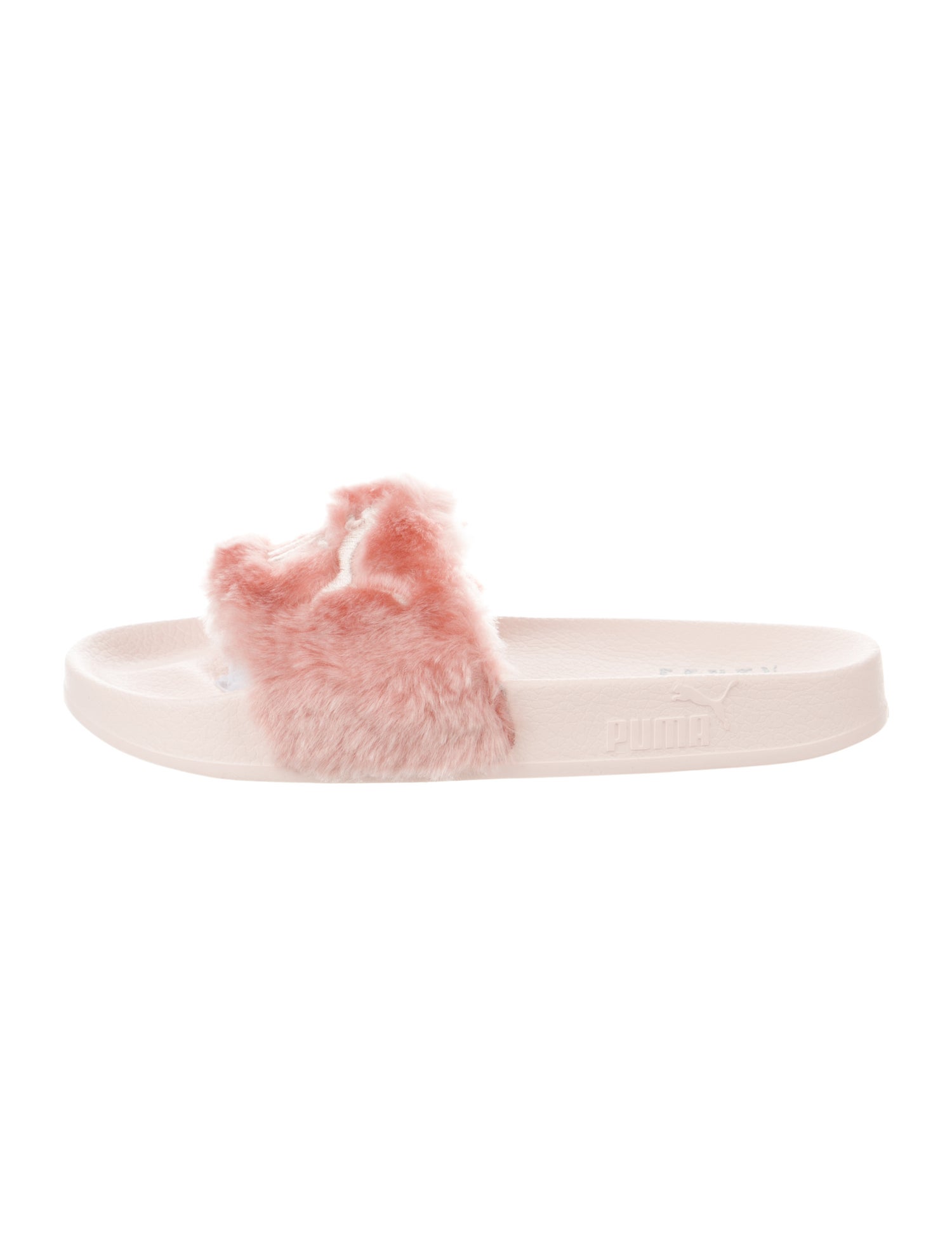 Fenty x Puma Faux Fur Embroidered Accent Slides w/ Tags