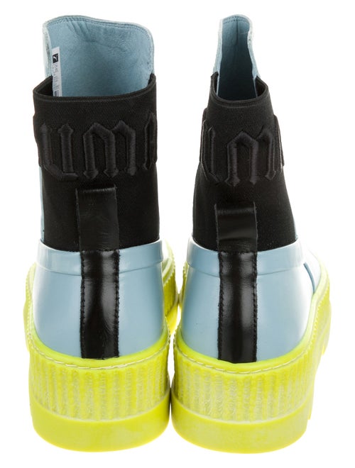 Fenty x Puma Leather Colorblock Pattern Chelsea Boots