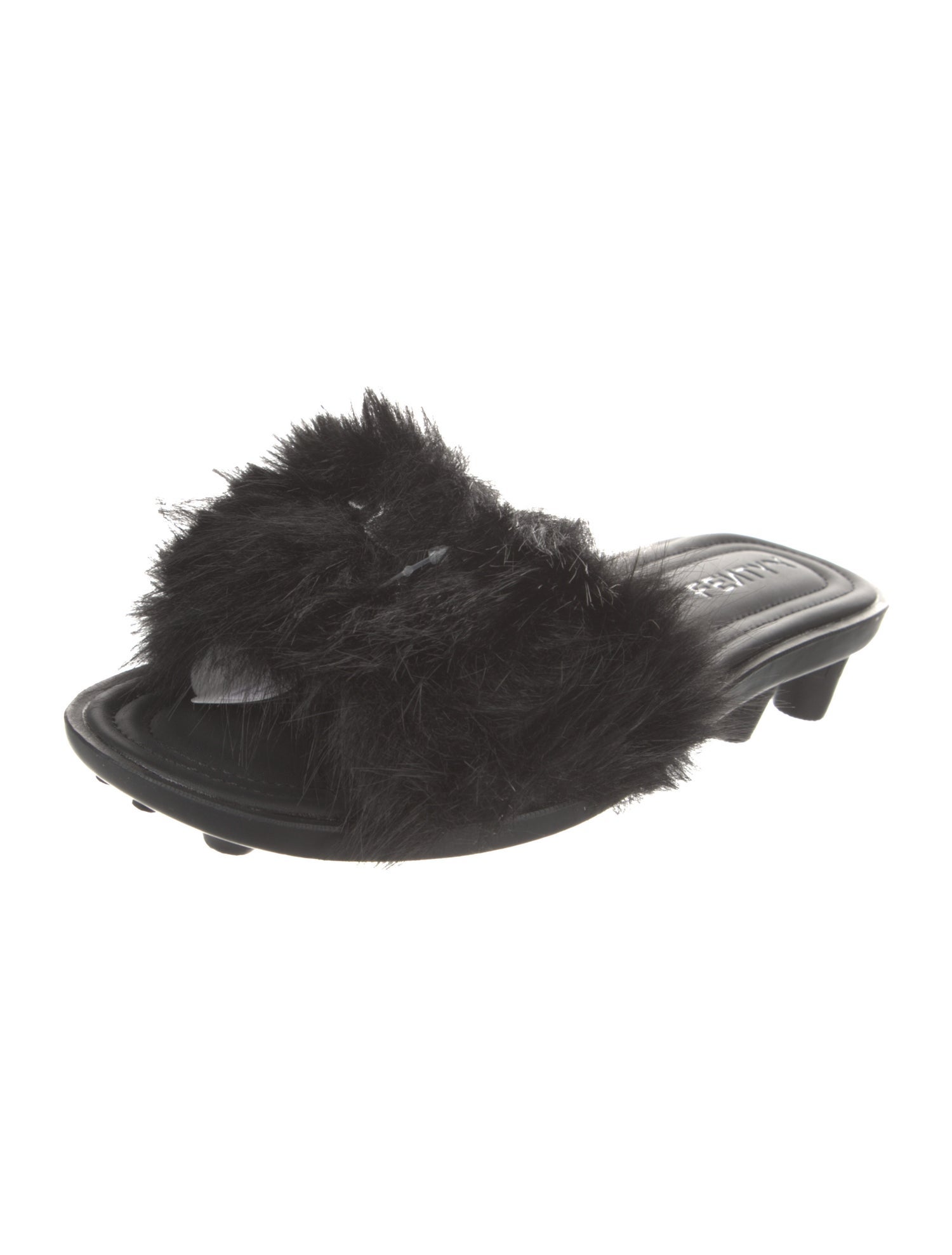 Fenty x Puma Faux Fur Embroidered Accent Slides w/ Tags