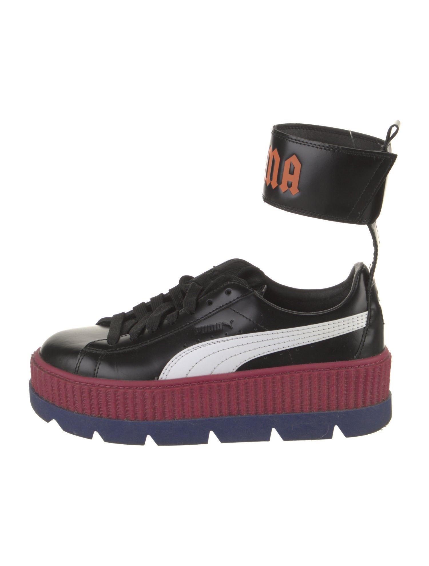 Fenty x Puma Leather Colorblock Pattern Sneakers