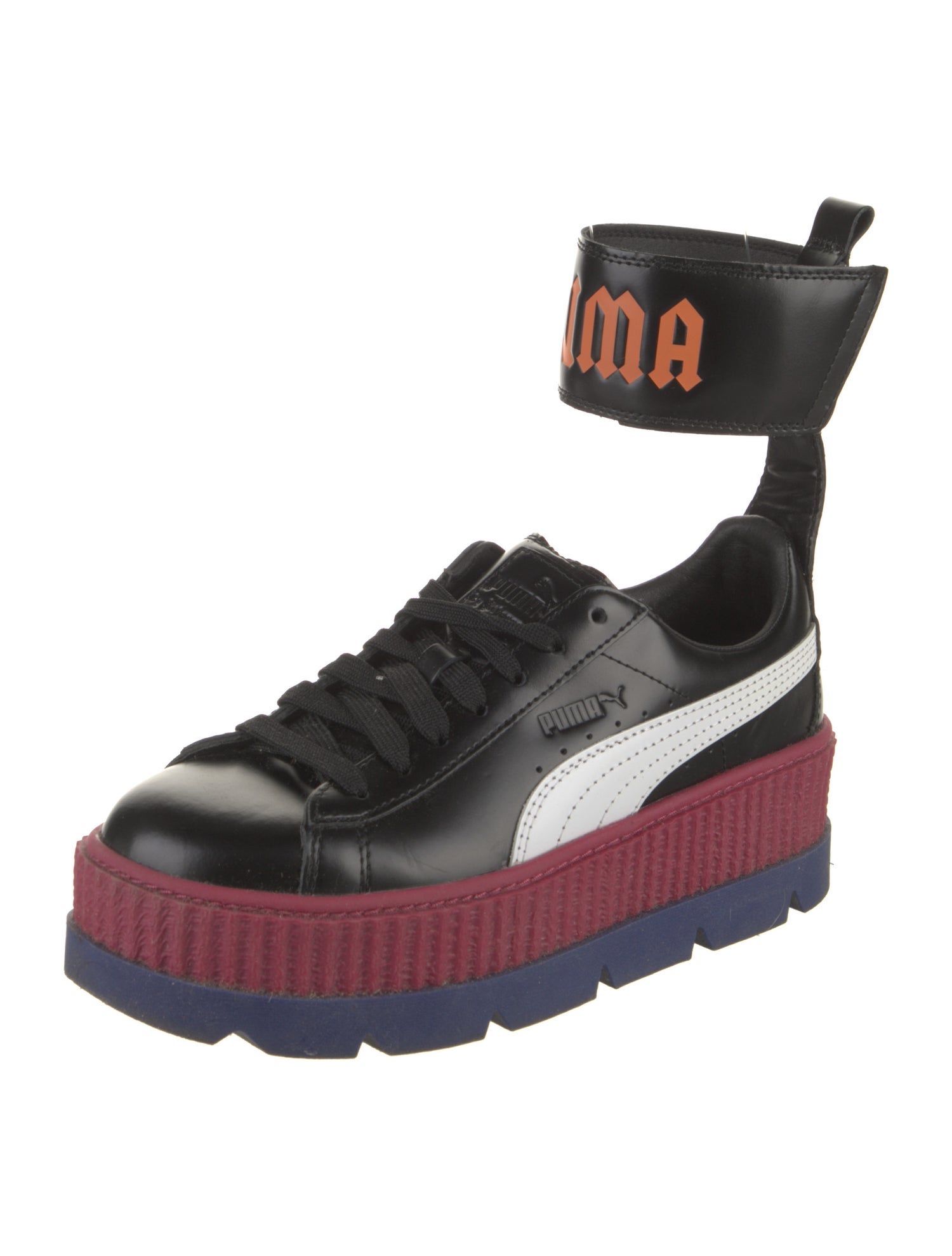 Fenty x Puma Leather Colorblock Pattern Sneakers