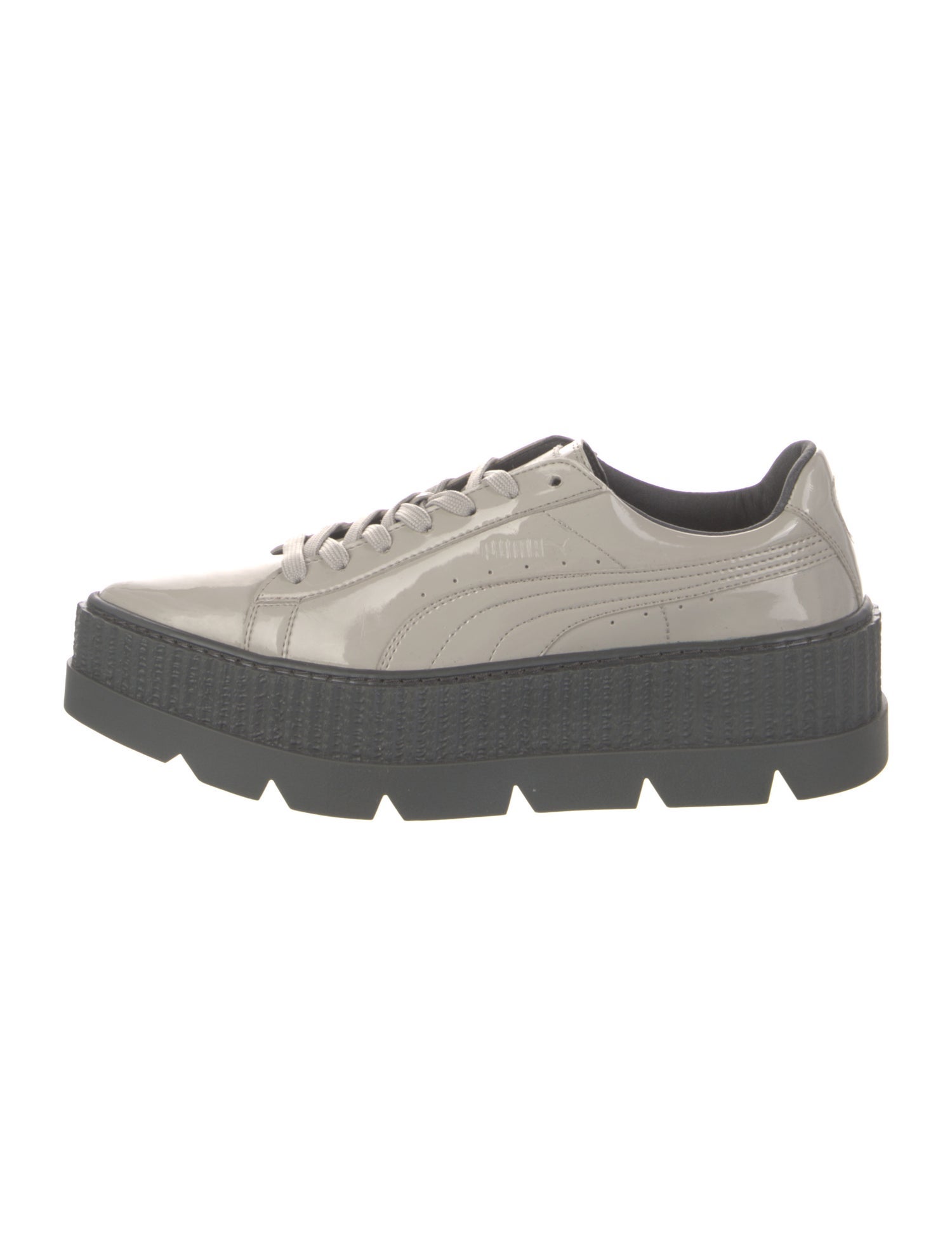 Fenty x Puma Patent Leather Colorblock Pattern Sneakers