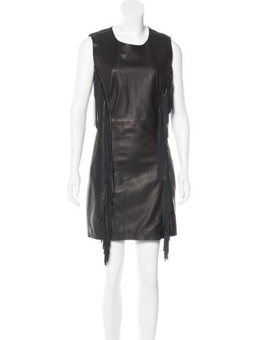 Pam & Gela Sleeveless Leather Dress
