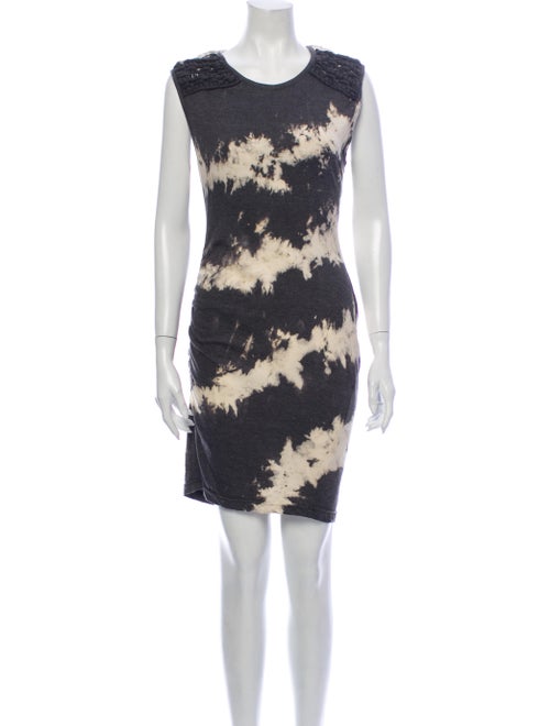 Pam & Gela Tie-Dye Print Mini Dress Grey