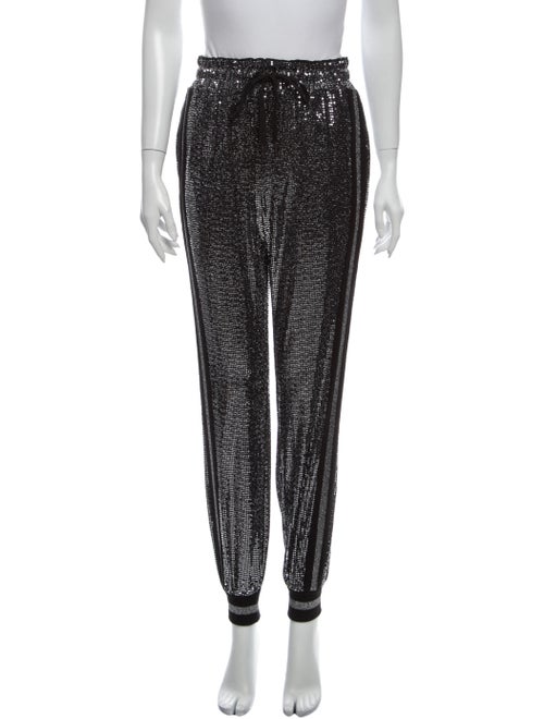Pam & Gela Printed Skinny Leg Pants Metallic