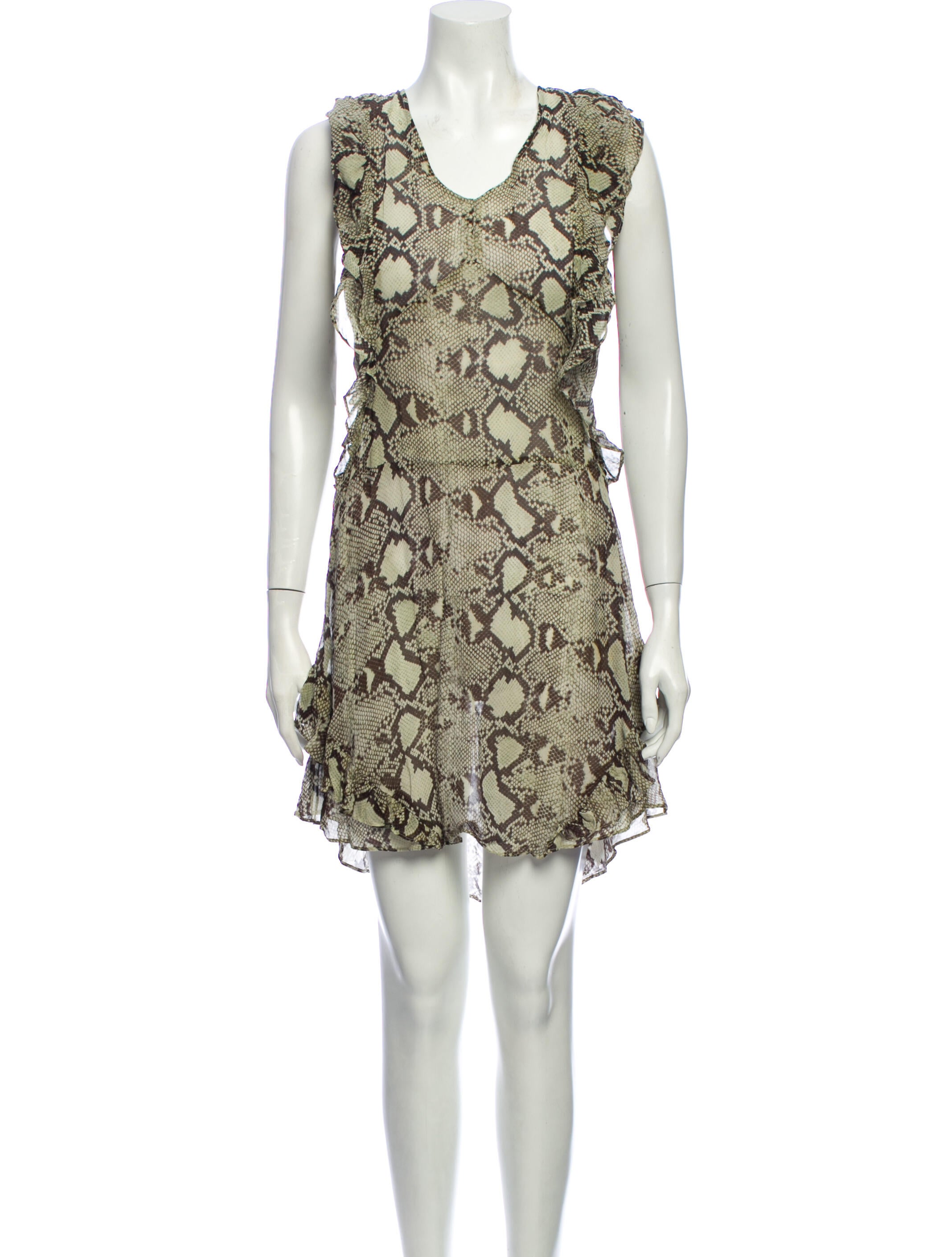 Pam & Gela Animal Print Knee-Length Dress