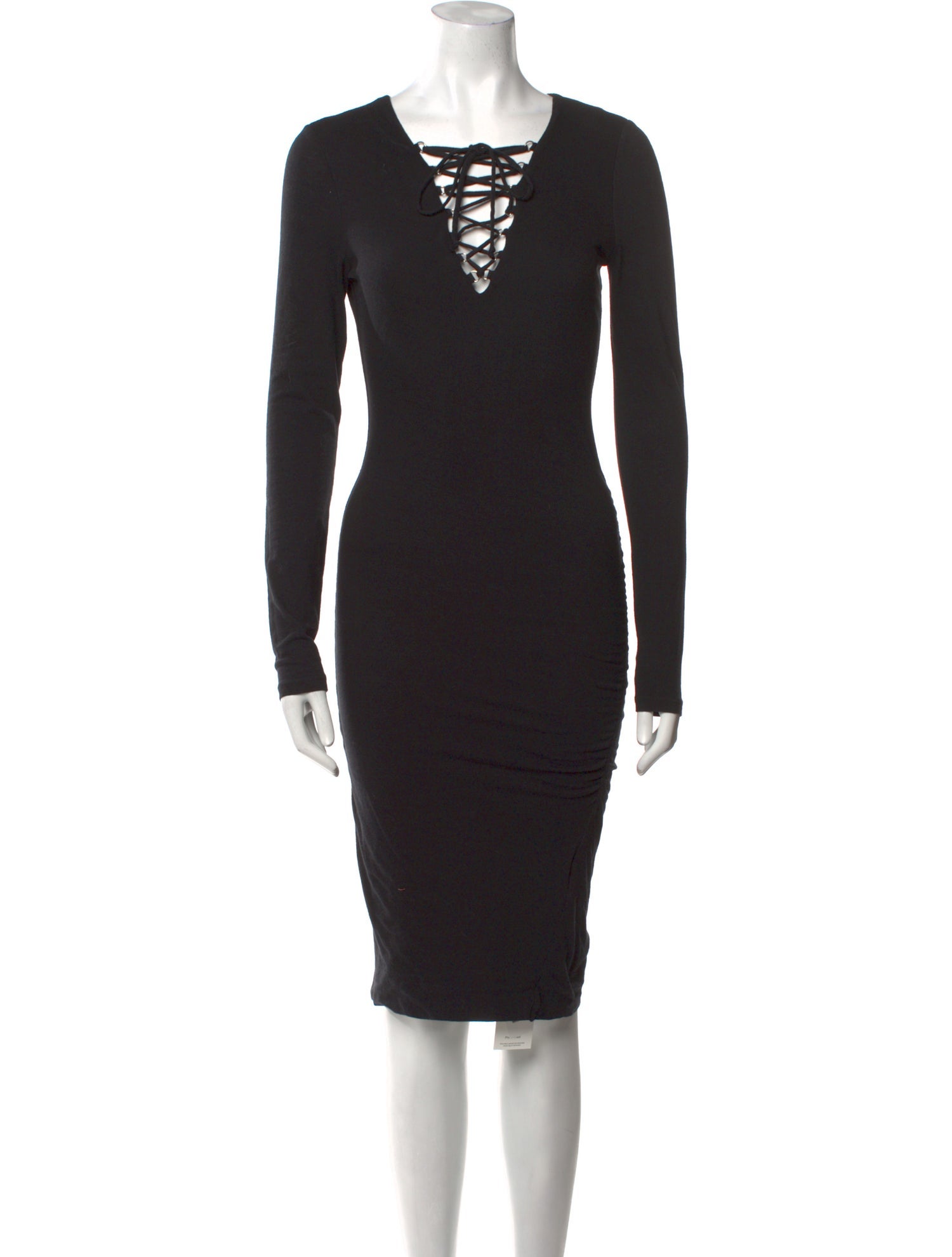 Pam & Gela Square Neckline Knee-Length Dress