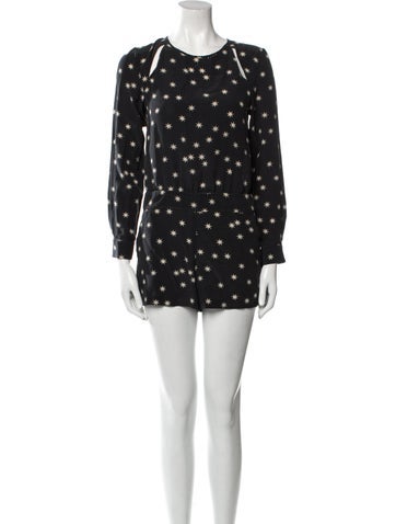 Pam & Gela Jumpsuits and Rompers Silk Printed Romper L