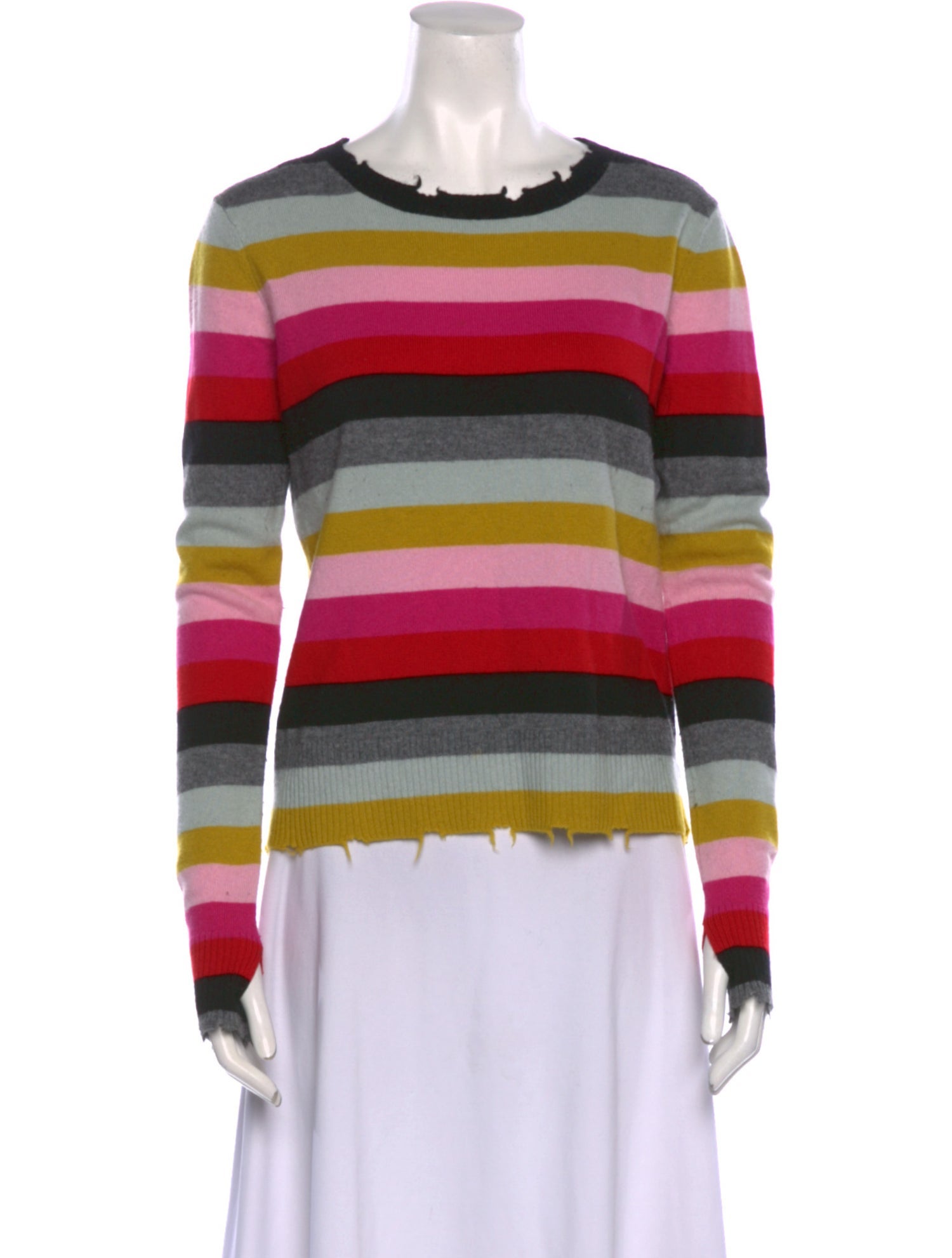 Pam & Gela Striped Scoop Neck Sweater