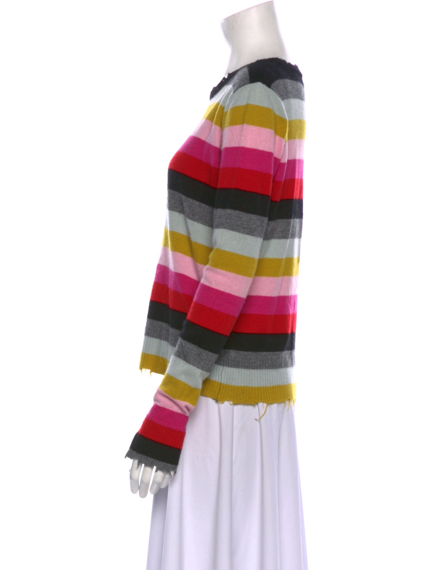 Pam & Gela Striped Scoop Neck Sweater