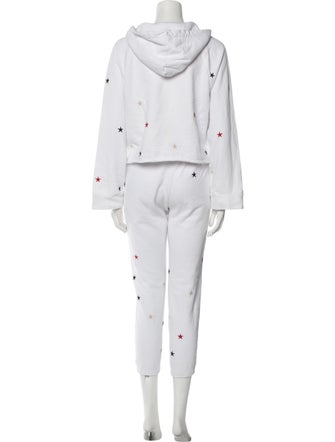 Pam & Gela Printed Embroidered Accent Pant Set