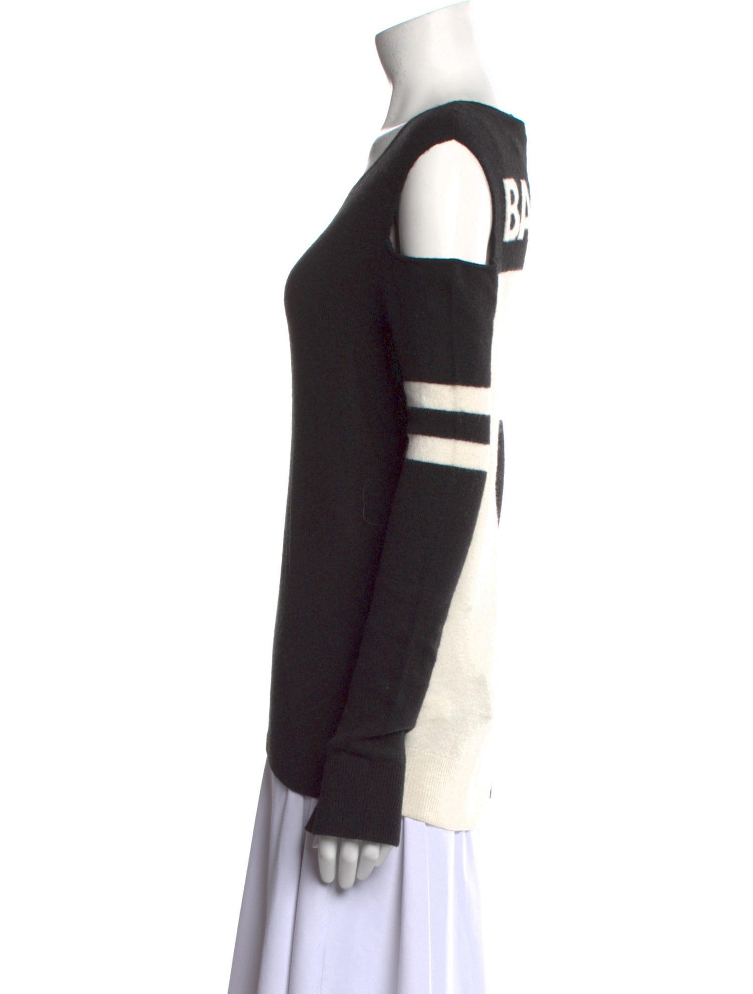 Pam & Gela Striped Scoop Neck Sweater