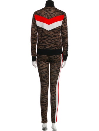 Pam & Gela Animal Print Grosgrain Trim Pant Set