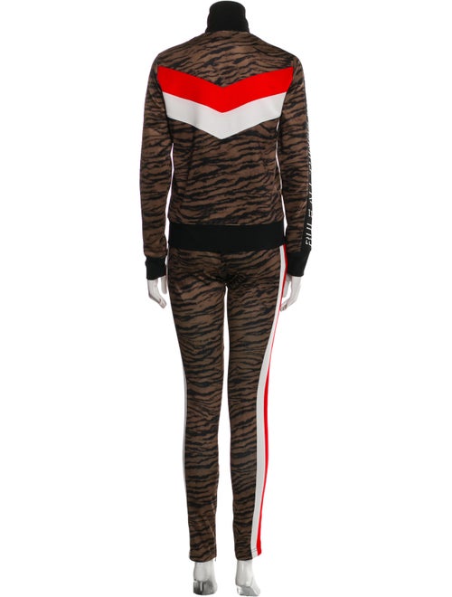 Pam & Gela Animal Print Grosgrain Trim Pant Set