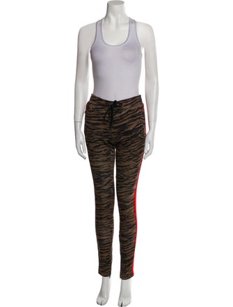 Pam & Gela Animal Print Grosgrain Trim Pant Set
