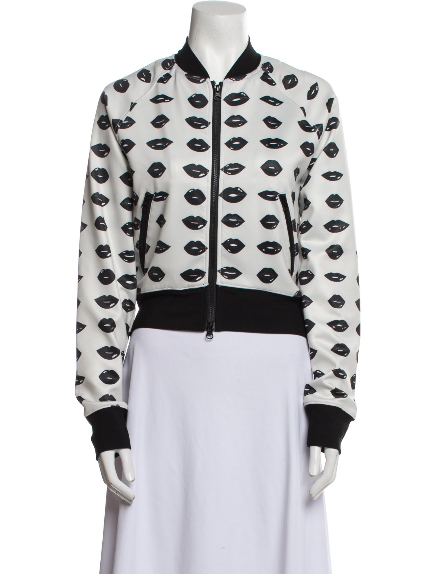 Pam & Gela Polka Dot Print Bomber Jacket