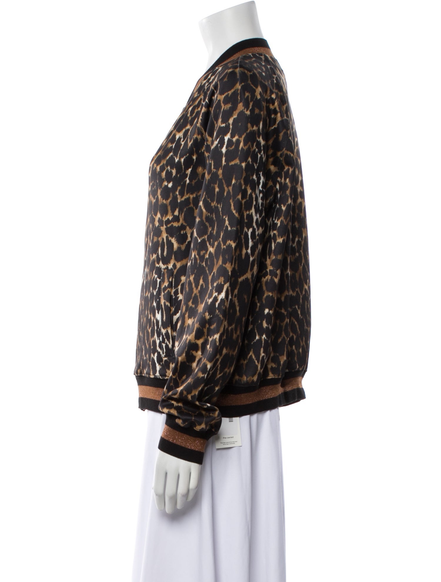 Pam & Gela Animal Print Bomber Jacket w/ Tags