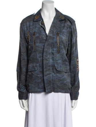 Pam & Gela Printed Denim Jacket