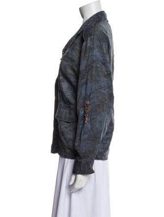 Pam & Gela Printed Denim Jacket