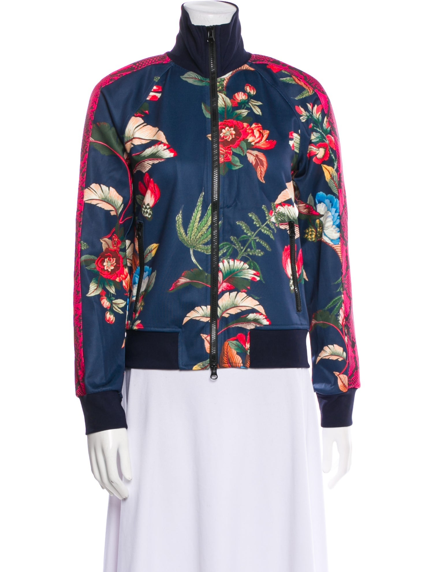 Pam & Gela Floral Print Bomber Jacket