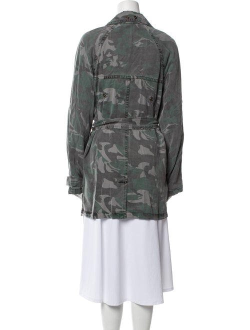 Pam & Gela Camouflage Print Trench Coat