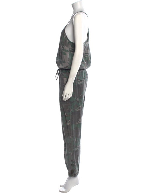 Pam & Gela Camouflage Print Scoop Neck Jumpsuit