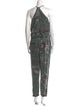 Pam & Gela Camouflage Print Scoop Neck Jumpsuit