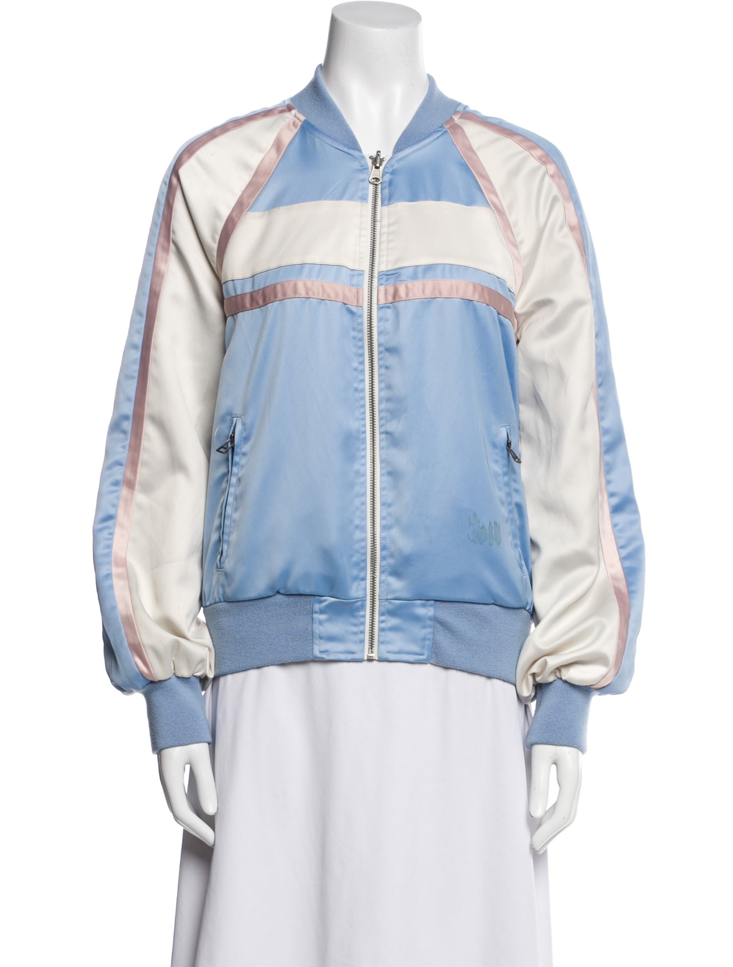 Pam & Gela Colorblock Pattern Bomber Jacket