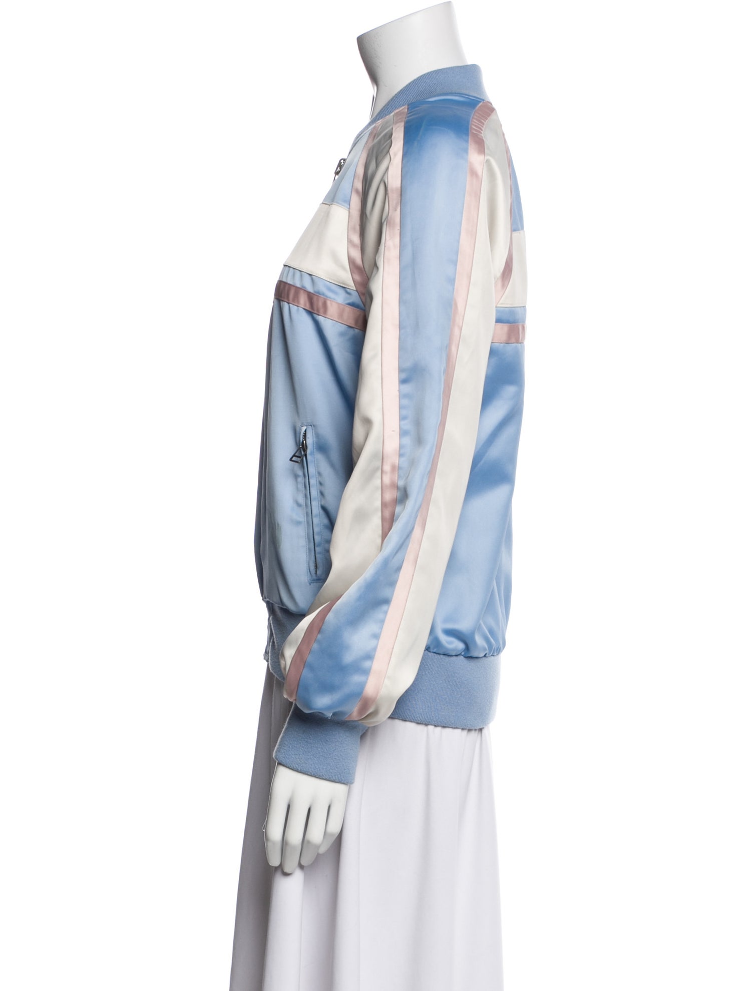 Pam & Gela Colorblock Pattern Bomber Jacket