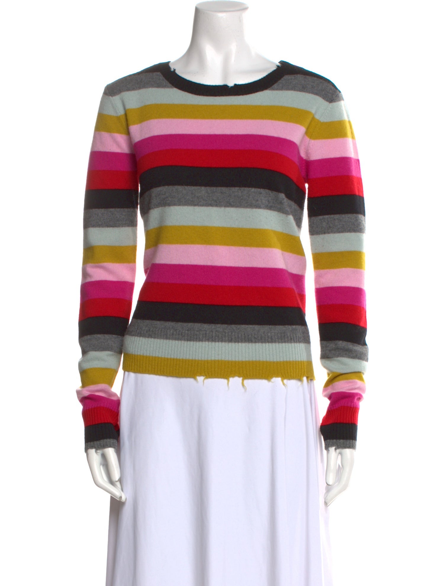 Pam & Gela Striped Scoop Neck Sweater