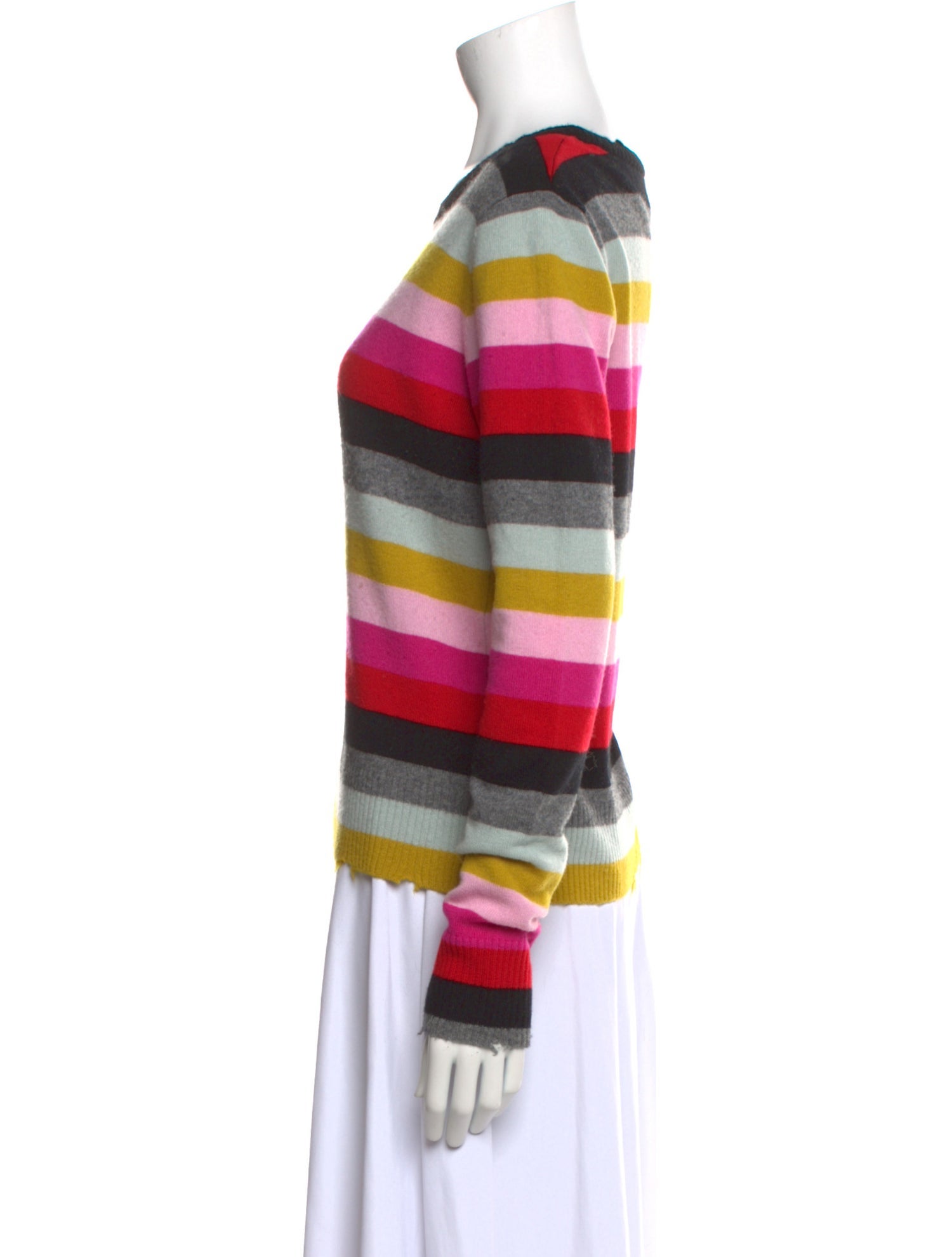 Pam & Gela Striped Scoop Neck Sweater