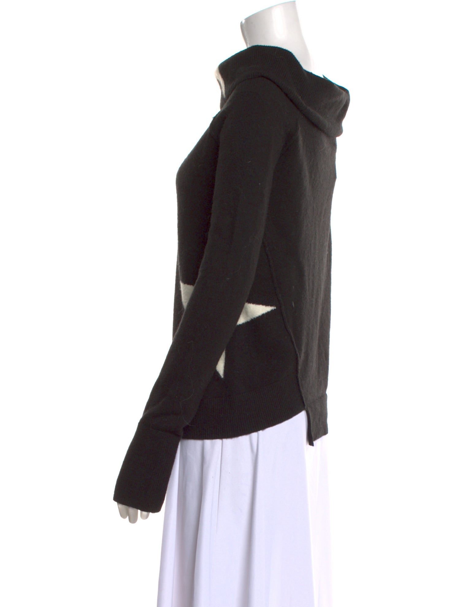 Pam & Gela Printed Bateau Neckline Sweater