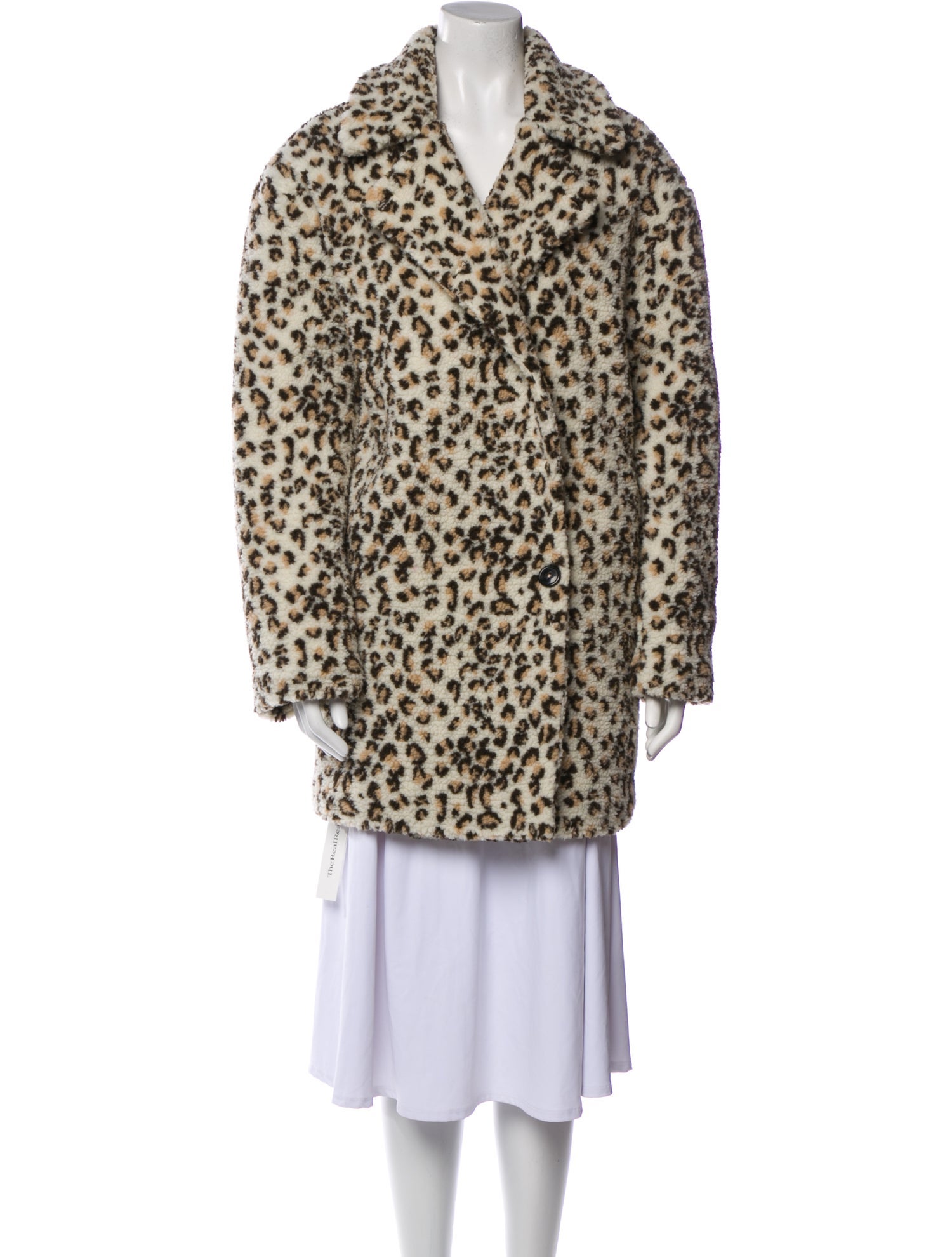 Pam & Gela Animal Print Faux Fur Coat