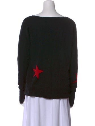 Pam & Gela Printed V-Neck Sweater