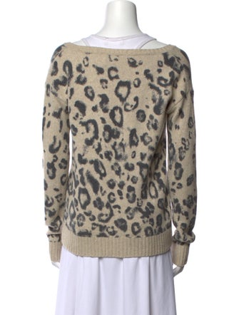 Pam & Gela Printed V-Neck Sweater