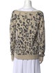 Pam & Gela Printed V-Neck Sweater