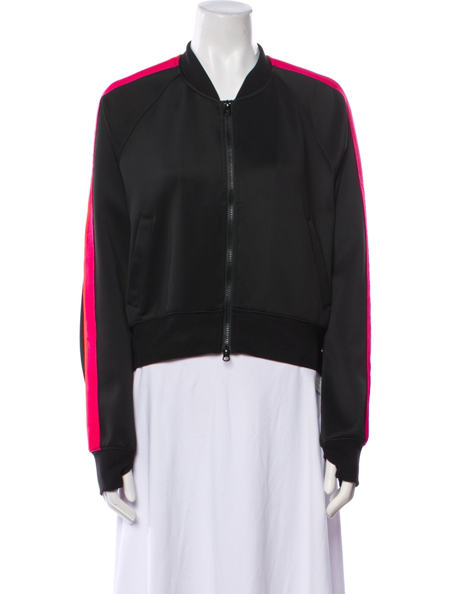 Pam & Gela Striped Bomber Jacket