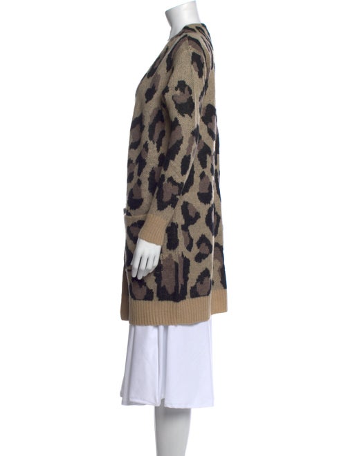 Pam & Gela Animal Print V-Neck Sweater