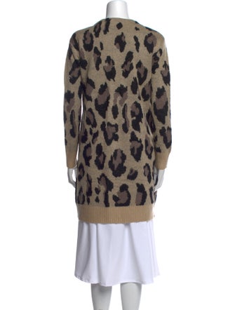 Pam & Gela Animal Print V-Neck Sweater