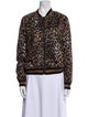 Pam & Gela Animal Print Bomber Jacket