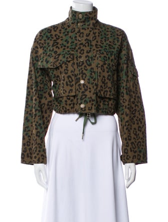 Pam & Gela Animal Print Faux Fur Jacket