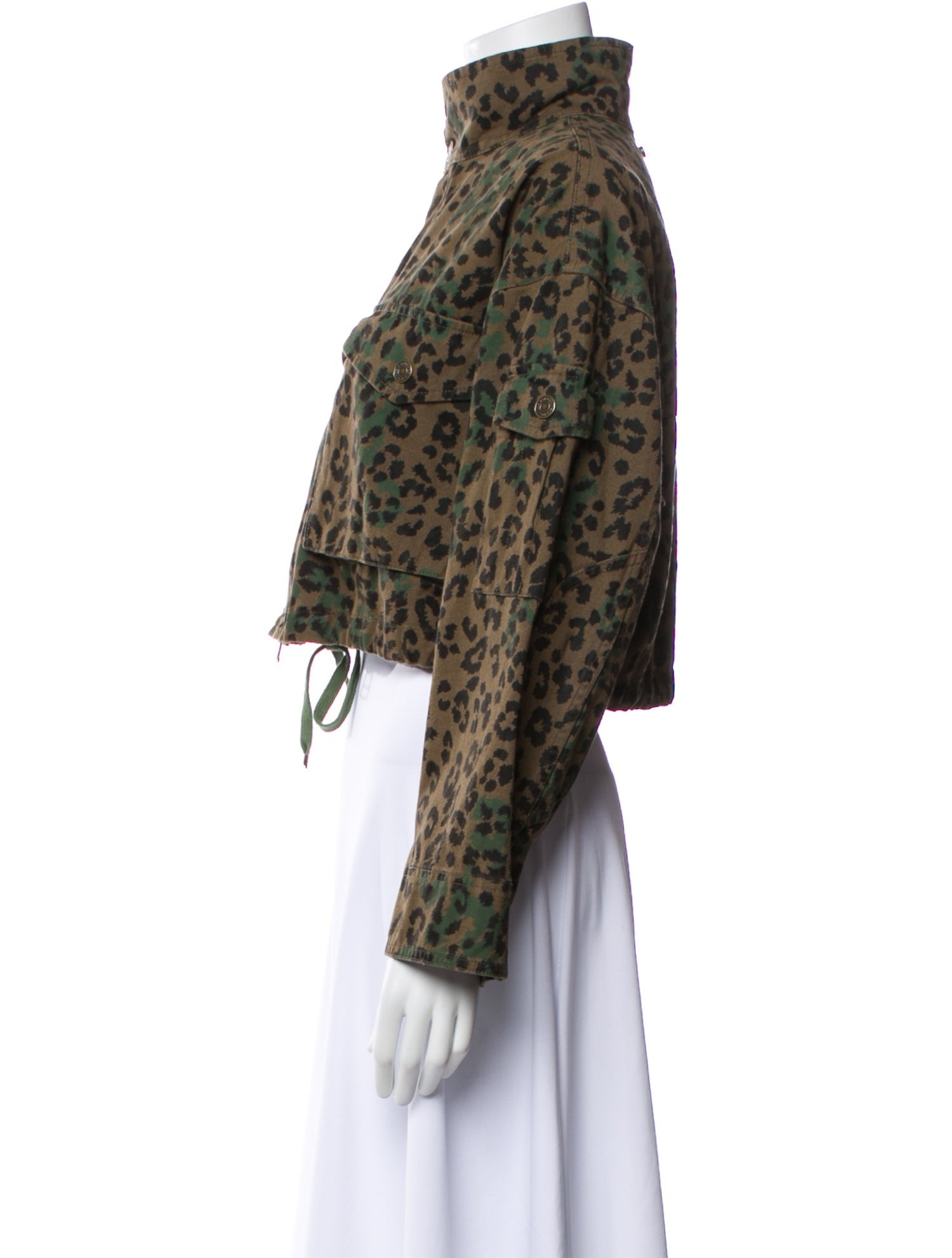 Pam & Gela Animal Print Faux Fur Jacket